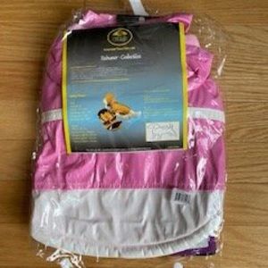 Pink & White Adjustable Rain Coat for Dog